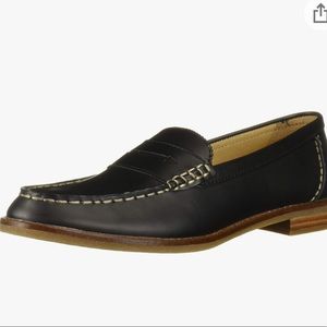 Sorry Seaport Penny Box Leather Loafer Black size 6